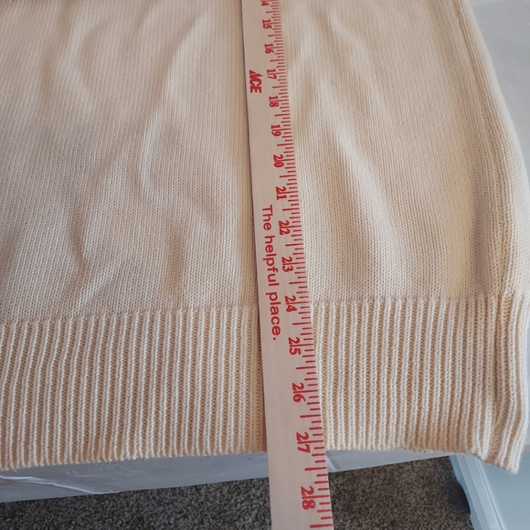 American Living By Ralph Lauren Cream and Blue/Black Turtleneck Sweater - Picture 4 of 8